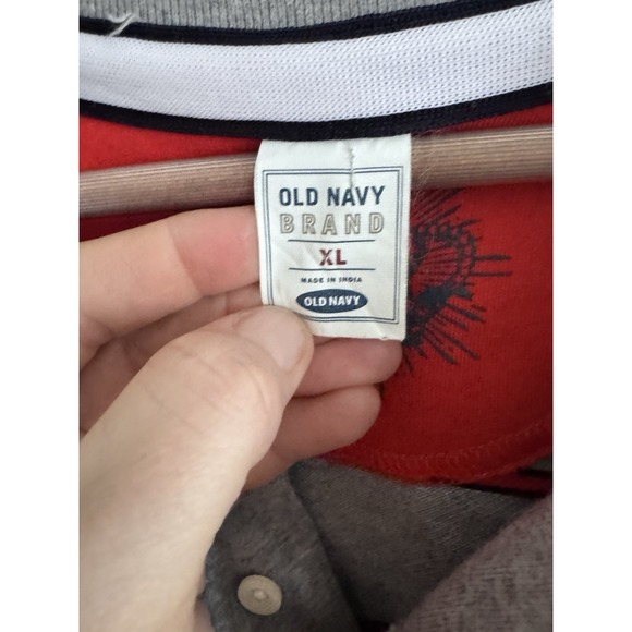 Old Navy Rugby Polo Shirt Men's Striped 2005 2000s Y2K Vintage Gray Preppy - Picture 5 of 6